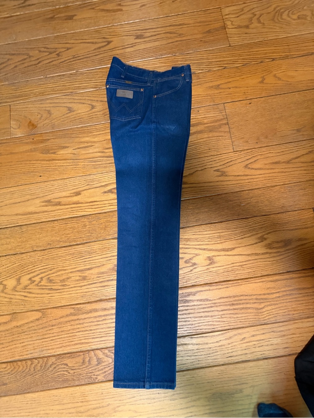 Wrangler Dark Blue Denim Jeans with Label Detail 13MWZ